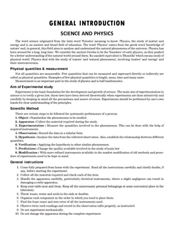 CBSE Lab Manual Practical Manual Physics for Class 12 - Sahitya Bhawan